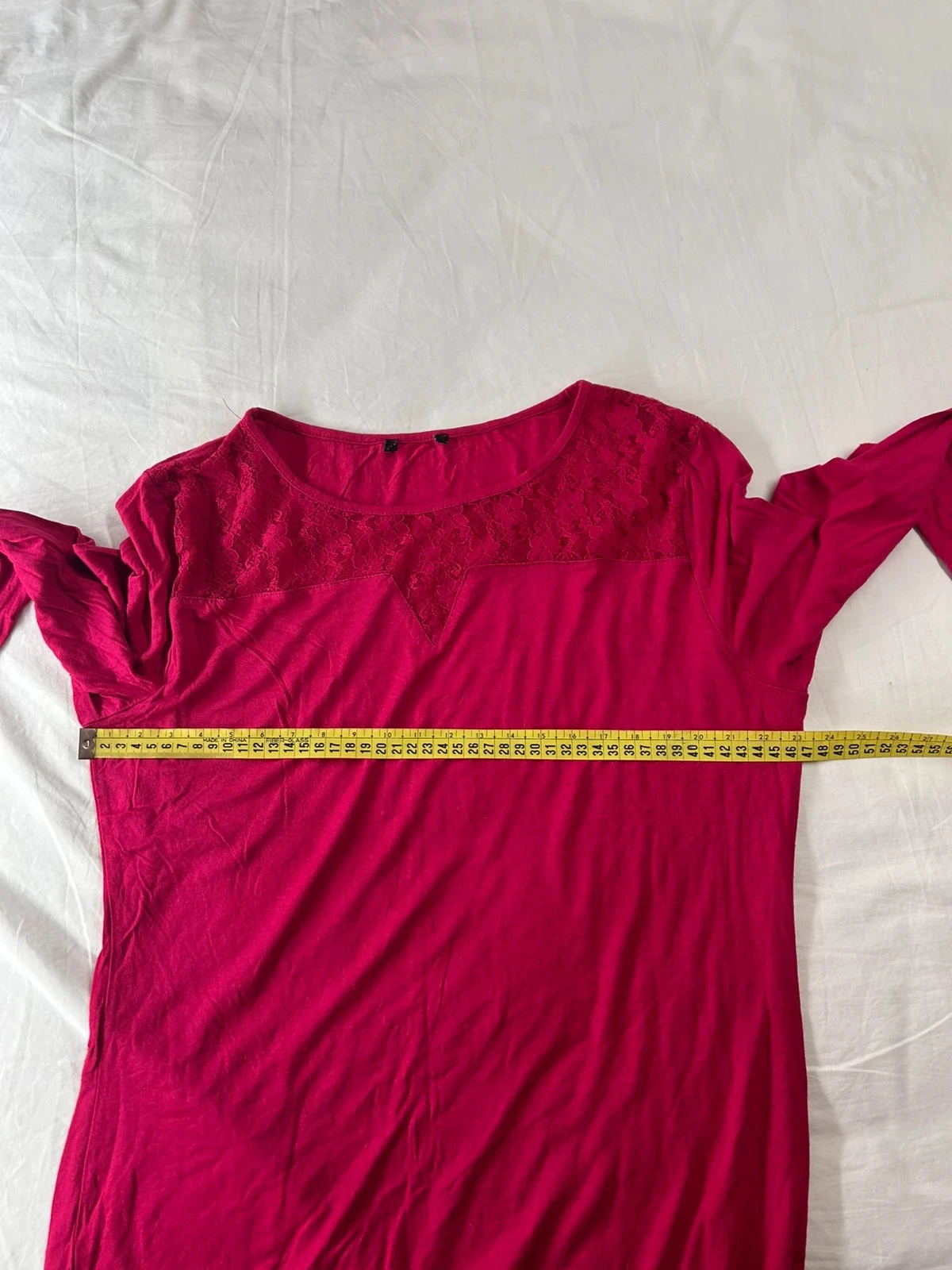 Pull rose à dentelle vintage en viscose – photo 8